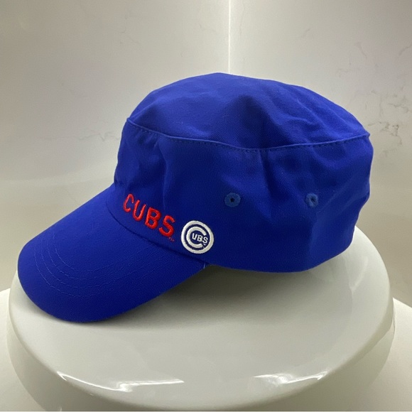 Chicago Cubs blue embroidered military cap hat - Picture 2 of 6